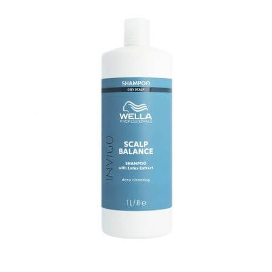 Champú para la limpieza profunda del cuero cabelludo y el cabello Invigo Scalp Balance Aqua Pure, 1000 ml, Wella Professionals