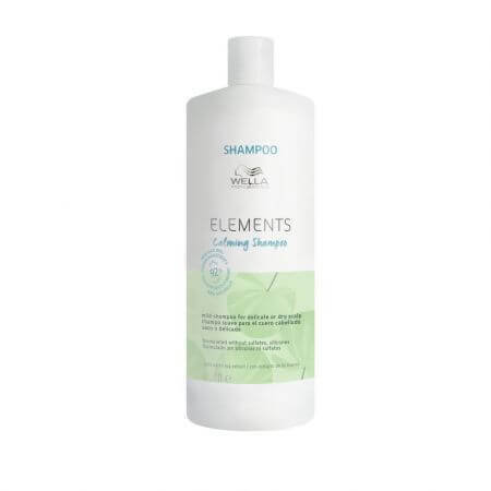 Shampooing végétalien pour cuir chevelu sec et sensible Elements Calming, 1000 ml, Wella Professionals