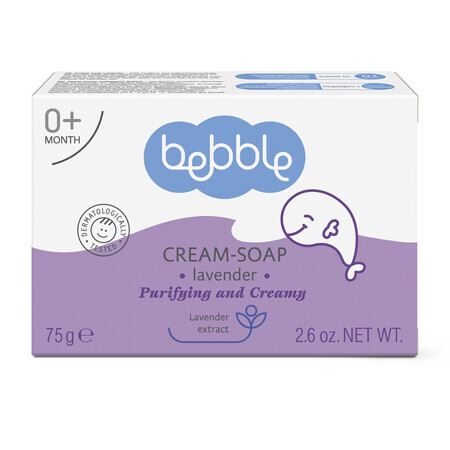 Lavendel crème zeep, 75 g, Bebble