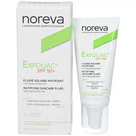 Noreva Exfoliac Beschermende Matterende Fluïde SPF 50+, 40 ml