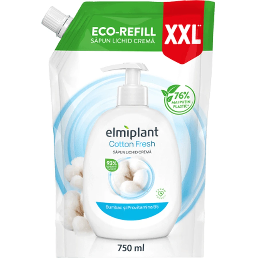 Elmiplant Jabón Líquido Tanque Algodón Fresco, 750 ml