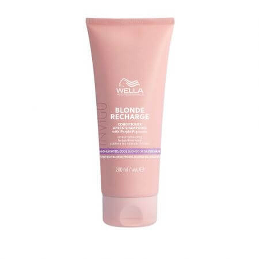 Acondicionador Invigo Blonde Recharge Violet Pigment para neutralizar los tonos amarillos, 200 ml, Wella Professionals