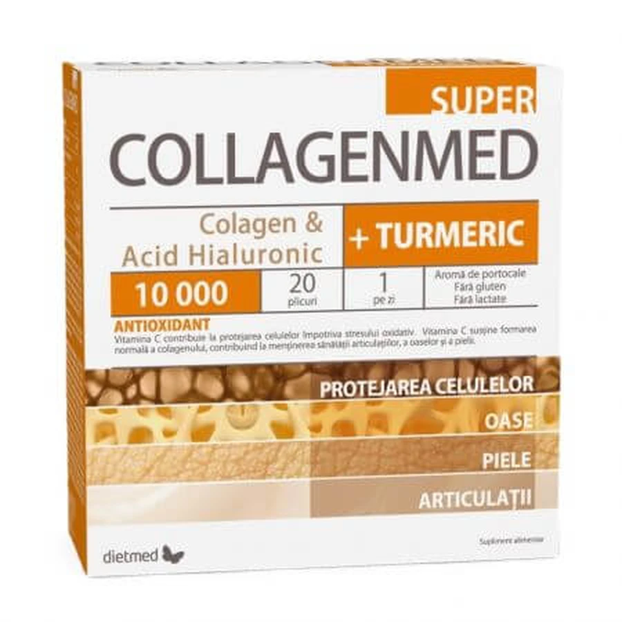 Collagenmed Super + Kurkuma, 20 saszetek, Dietmed: ceny i cechy