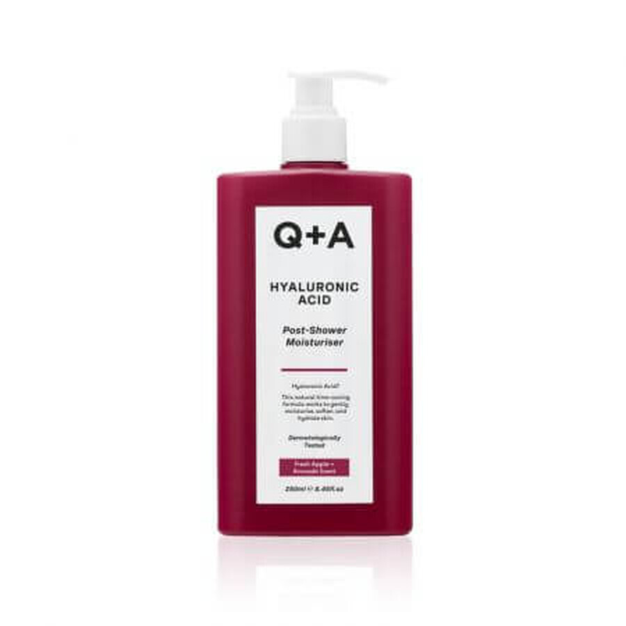 Moisturizing after shower cream with hyaluronic acid, 250 ml, Q+A