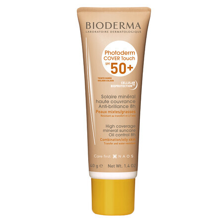 Bioderma Photoderm Fluido Cover Touch SPF 50+ tono dorado, 40 g