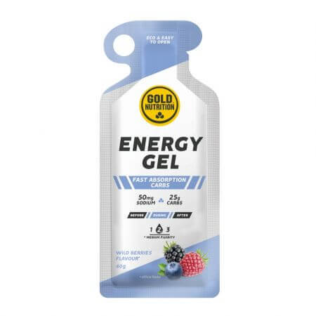 Gel energizzante Energy al gusto di frutti di bosco, 40 g, Gold Nutrition