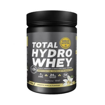 Total Hydro Whey eiwitpoeder met vanillesmaak, 900 g, Gold Nutrition