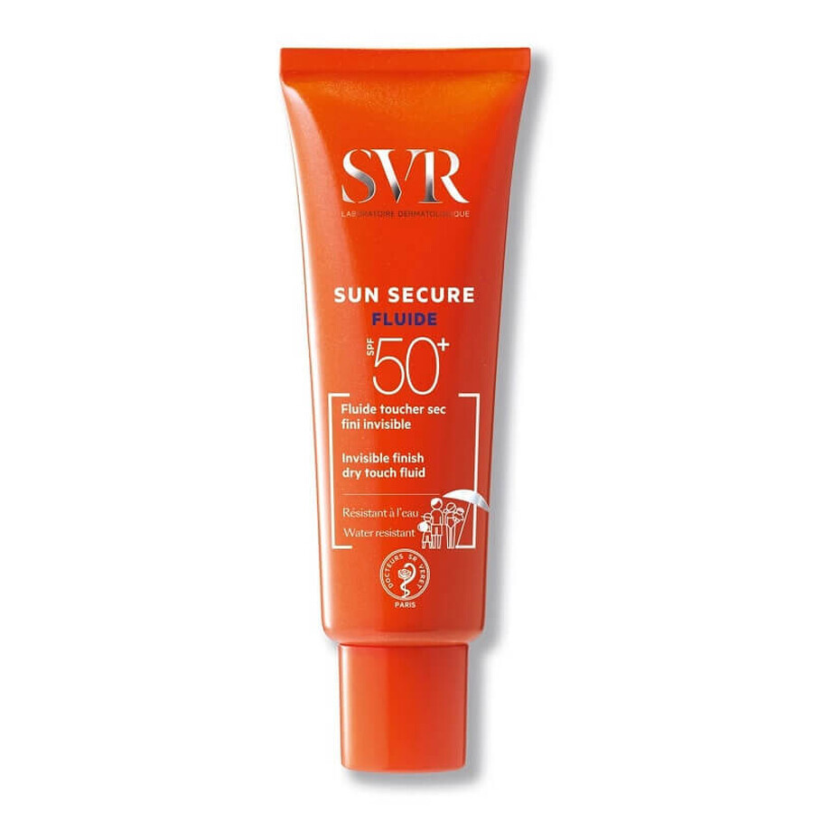 SVR Sun Secure - Fluide SPF50+ Fluido Viso Leggero Finish Invisibile, 50ml