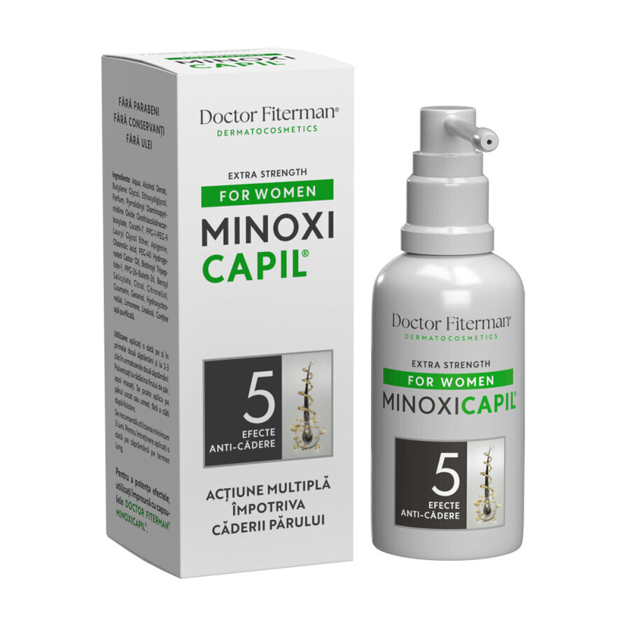 Spray contra la caída del cabello Minoxicapil Mujer, 60 ml, Doctor Fiterman