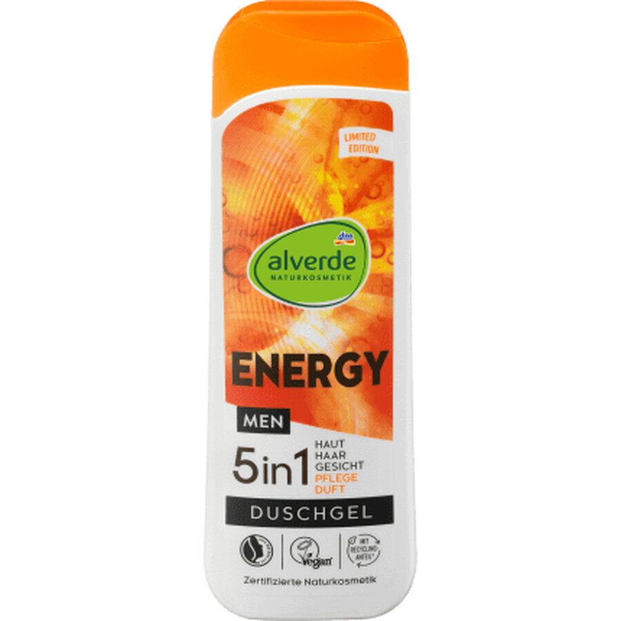 Alverde Naturkosmetik MEN ENERGY Gel de Ducha 5 en 1, 250 ml