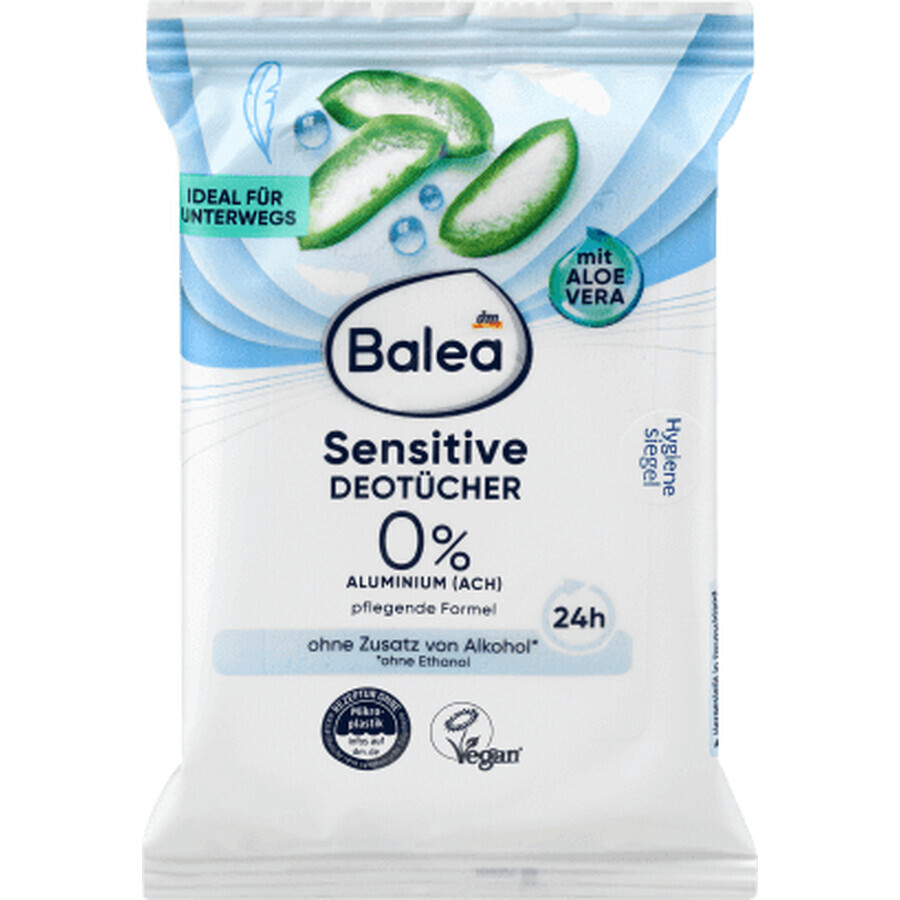 Balea Deodorantdoekjes sensitive, 10 stuks