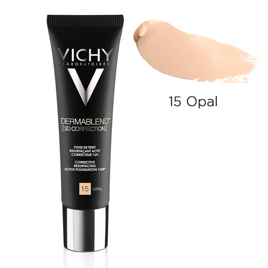 Vichy DermaBlend Egaliserende Foundation 16h 3D Correctie, Kleur 15 Opaal, 30 ml, 