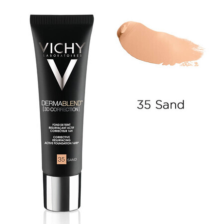 Vichy Dermablend - 3D Fondotinta Coprente per Pelle Grassa Tonalità 35, 30ml