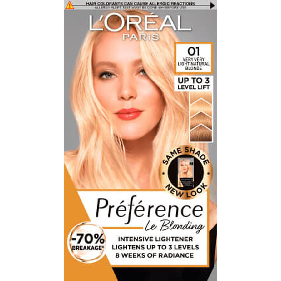 Loreal Paris Preference Permanent Hair Colour Le Blonding 01 very light natural blonde, 1 pc