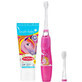 KidzSonic Cepillo de dientes unicornio + pasta dent&#237;frica de fresa, cepilla a tu beb&#233;