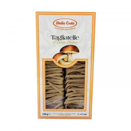 Tagliatelle pasta with porcini mushrooms, 250 g, Dalla Costa