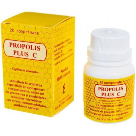 Propóleo Plus C, 20 comprimidos, Elidor