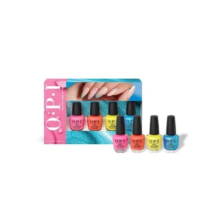 Set de 4 mini lacas de uñas Nail Lacquer Summer Make The Rules, 4 x 3,75 ml, Opi