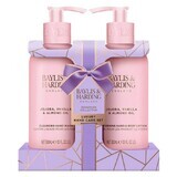 Set de jojoba, vainilla y aceite de almendras: jabón líquido 300 ml, loción 300 ml BAYLIS &amp; HARDING