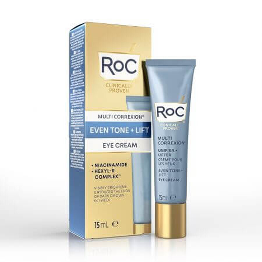 Multi Correxion Crema Contorno de Ojos Tono Uniforme y Lifting, 15 ml, Roc