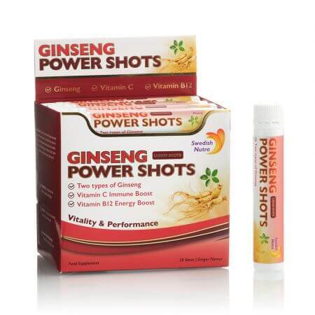 Ginseng Power Shots, 20 phials, Swedish Nutra