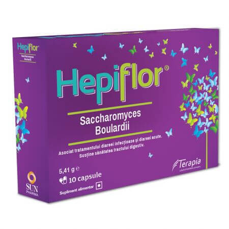 Hepiflor Saccharomyces Boulardii, 10 capsule, Terapia