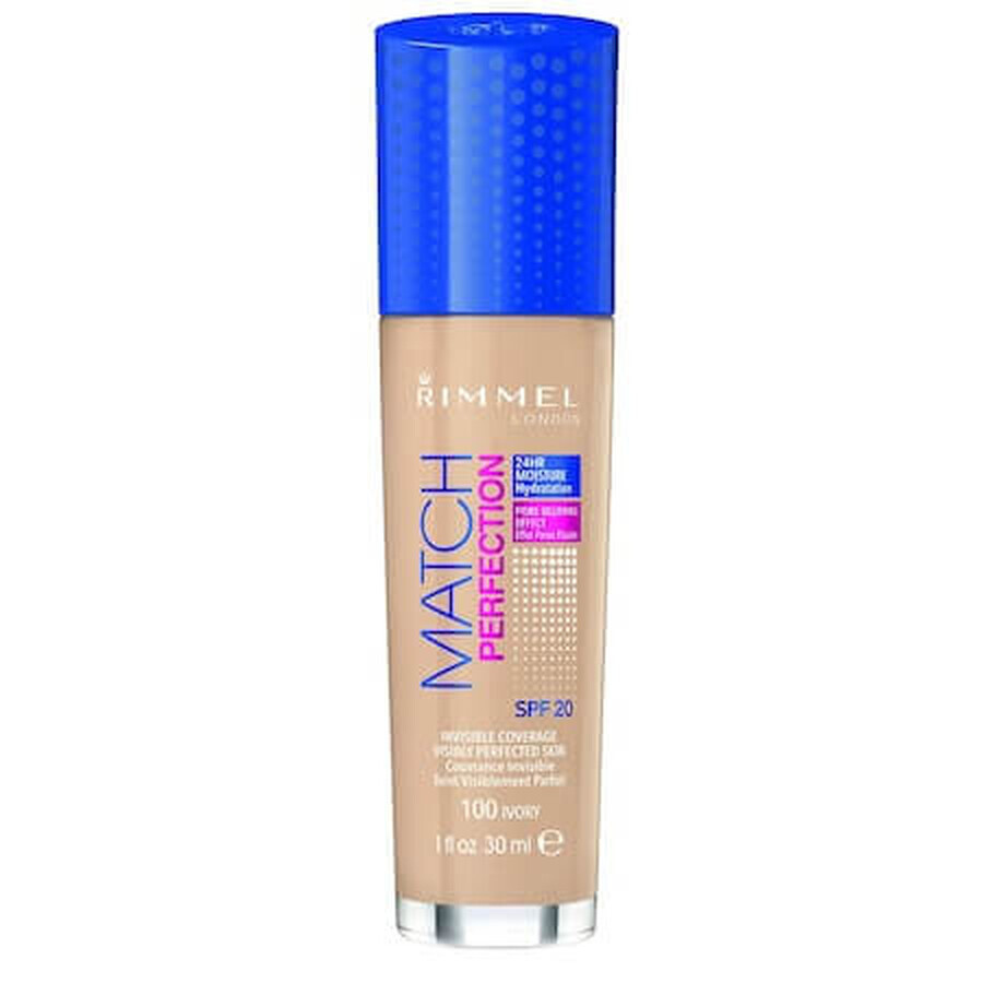 Fond de teint Match Perfection 100 Ivory, 30 ml, Rimmel London