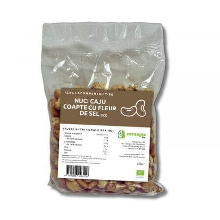 Organic cashew nuts with Fleur de Sale, 250 g, Kasana