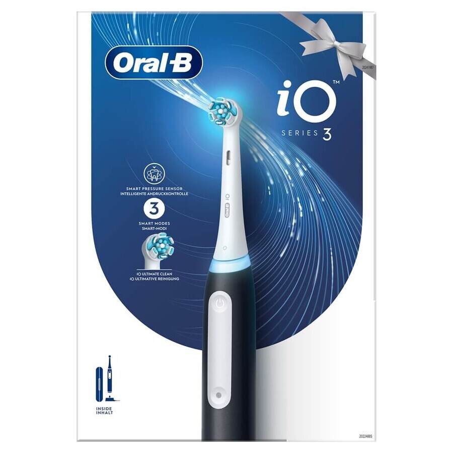 Spazzolino elettrico IO3, Nero, Oral B