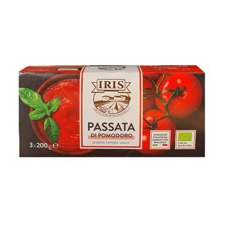 Tomates en pasta ecológicos, 3 x 200 g, Iris Organic