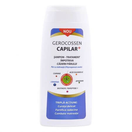 Champú tratamiento contra la caída del cabello con caspa Capilar+, 275 ml, Gercossen