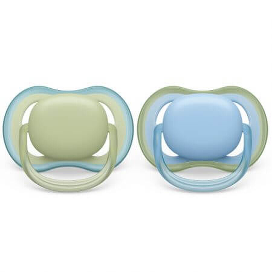 Chupetes Philips Avent Ultra Air, 0-6 meses, 2 piezas, verde y azul, SCF085/21, Philips