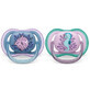 Chupetes Philips Avent Ultra Air, 6-18 meses, 2 piezas, morado y azul con dibujo, SCF085/61, Philips