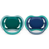 Chupetes Philips Avent Ultra Air, 6-18 meses, 2 piezas, verde y azul, SCF085/31, Philips