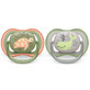 Chupetes Philips Avent Ultra Air, 6-18 meses, 2 piezas, Verde y gris, SCF085/60, Philips