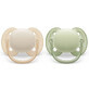 Chupetes Philips Avent Ultra Soft, 0-6 meses, 2 piezas, verde y amarillo, SCF091/05, Philips