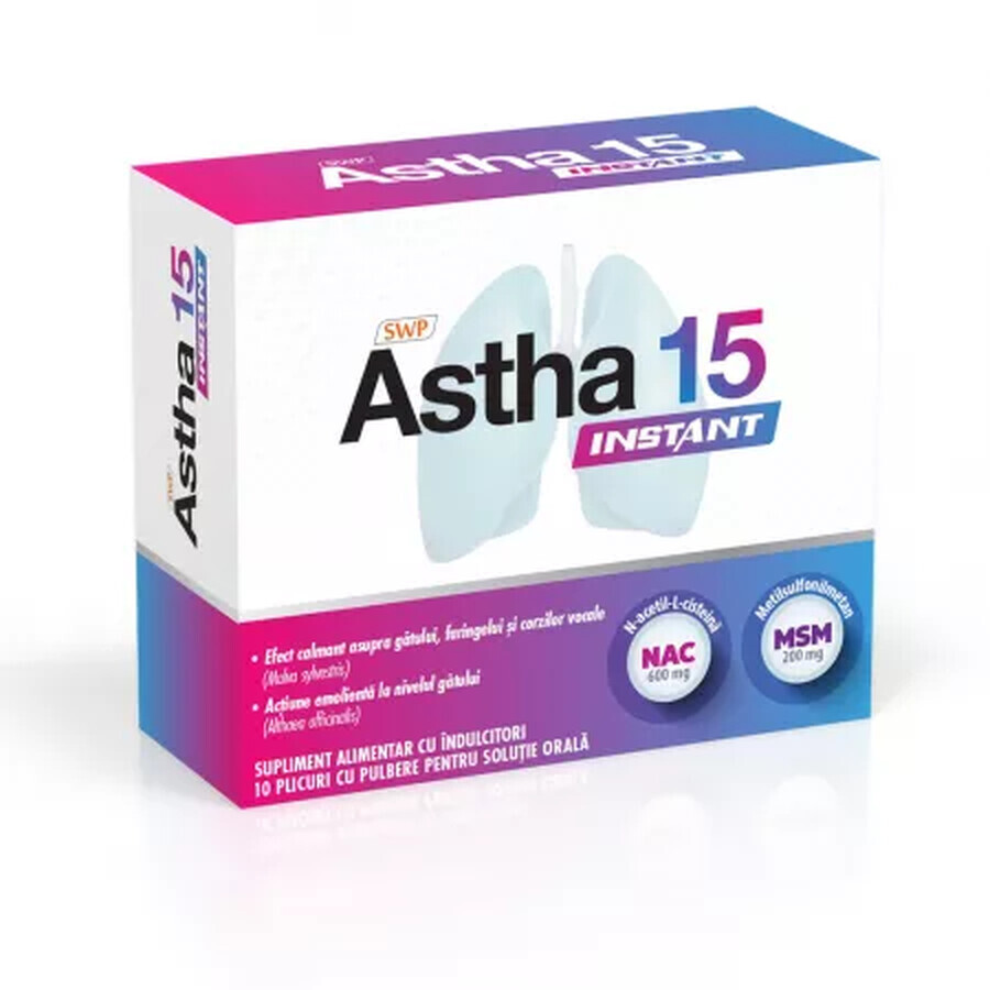 Astha 15 Instant, 10 sobres, Sun Wave Pharma