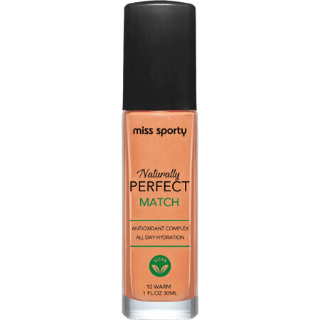 Miss Sporty Naturalmente Fondotinta Perfect Match 10 Warm, 1 pz.