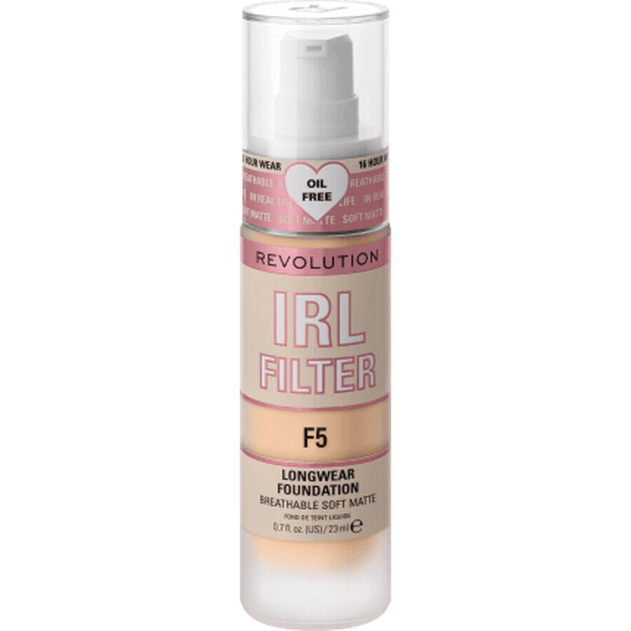 Revolution Foundation IRL Filtro Longwear F5, 23 g