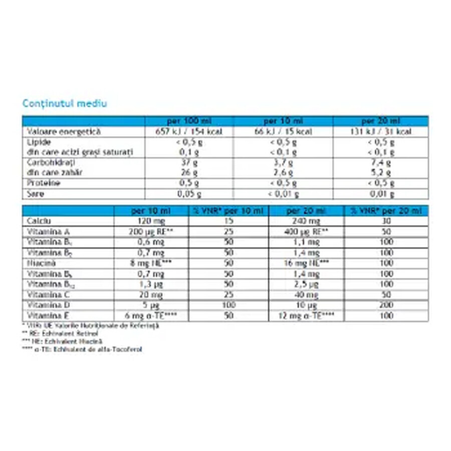 Kindervital® fórmula líquida de calcio y vitaminas, 250 ml, Salus