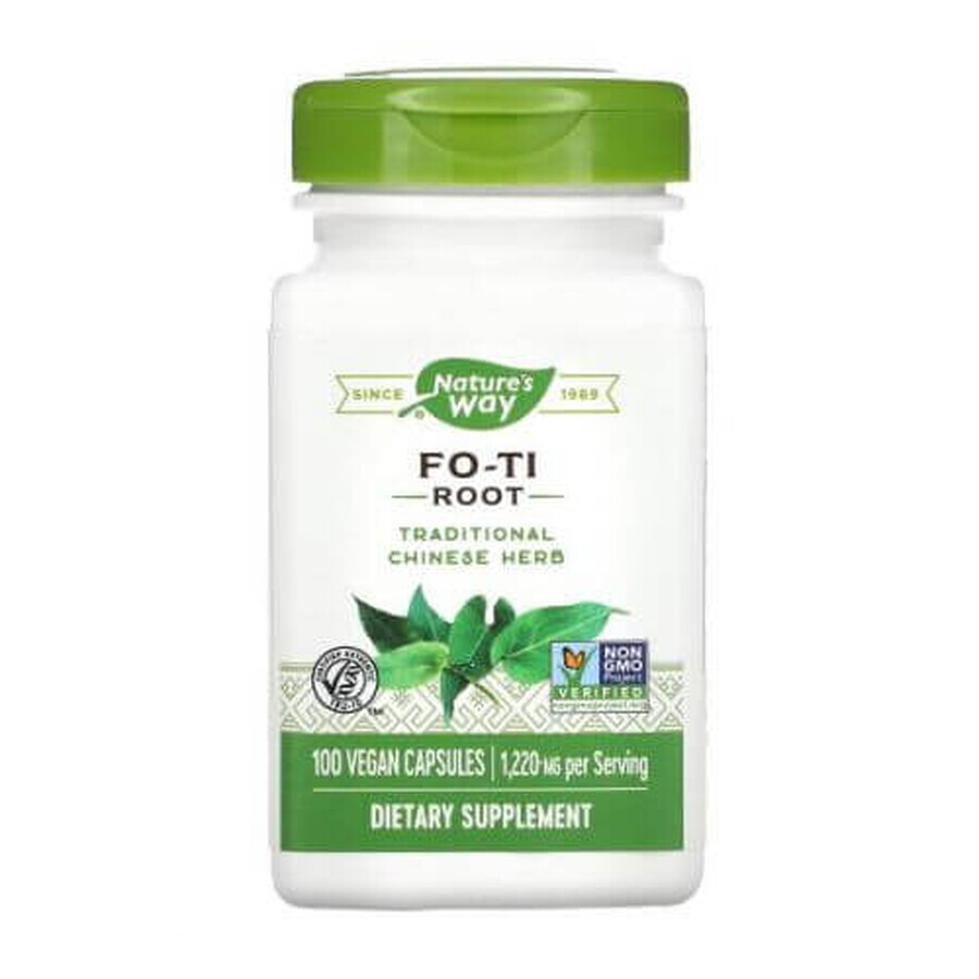 Fo-Ti Raíz 610mg Nature's Way, 100 cápsulas, Secom