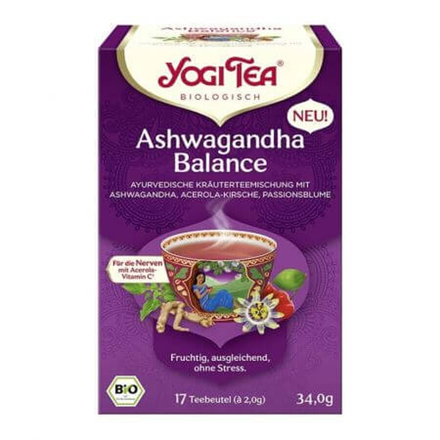 Ashwagandha Organic Balance Tea, 17 bolsitas, Yogi Tea