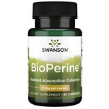 BioPerine Zwarte peper-extract, 10 mg, 60 capsules, Swanson