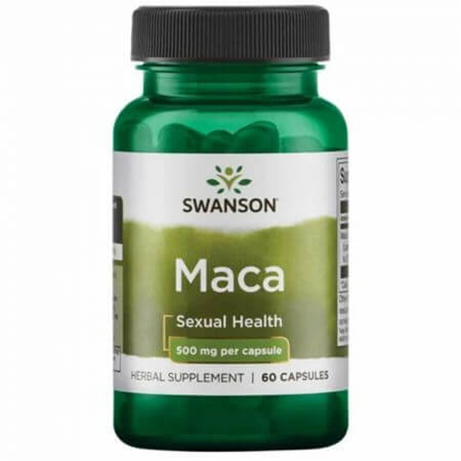 Extracto de raíz de maca, 500 mg, 60 cápsulas, Swanson