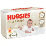 Pañales Extra Care, nº 3, 6-10 kg, 40 unidades, Huggies