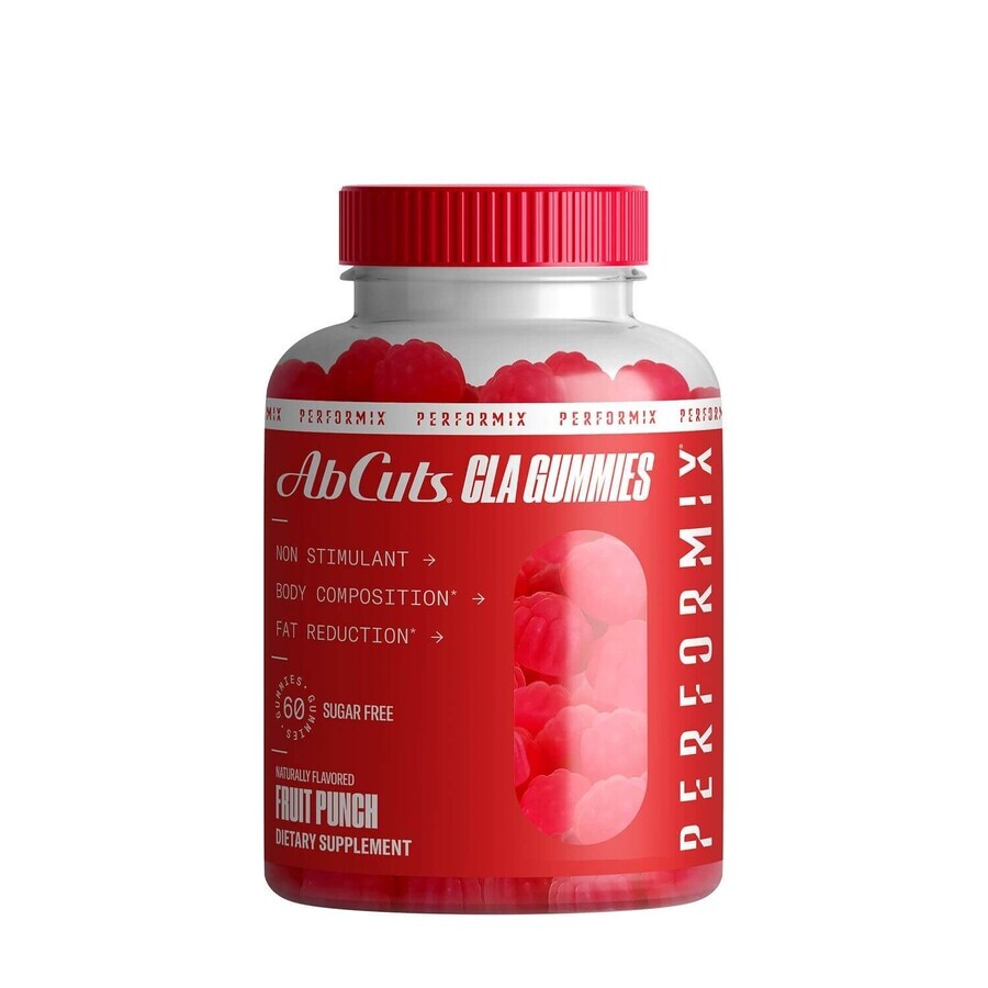 Performix AbCuts® CLA Gummies, Jeleuri CLA cu Aroma de Punch de Fructe, 60 jeleuri, GNC