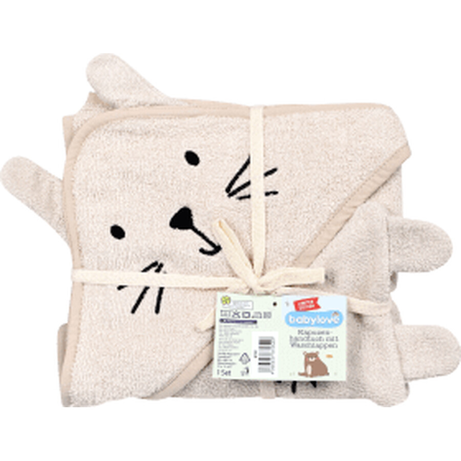 Babylove Set asciugamano e guanti per bambini, 1 pz