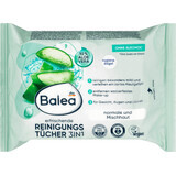 Balea 3 in 1 Refreshing Cleansing Wipes, 25 pcs