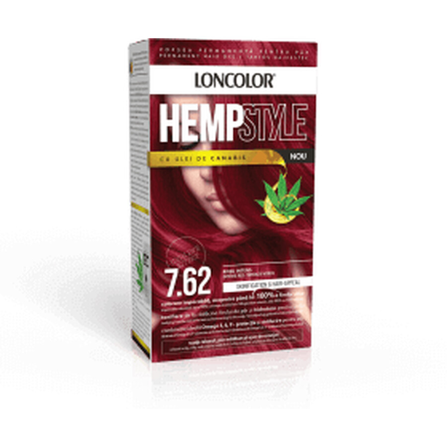 HempStyle Tinte Permanente con Amoniaco 7.62 Rojo Profundo, 1 ud.