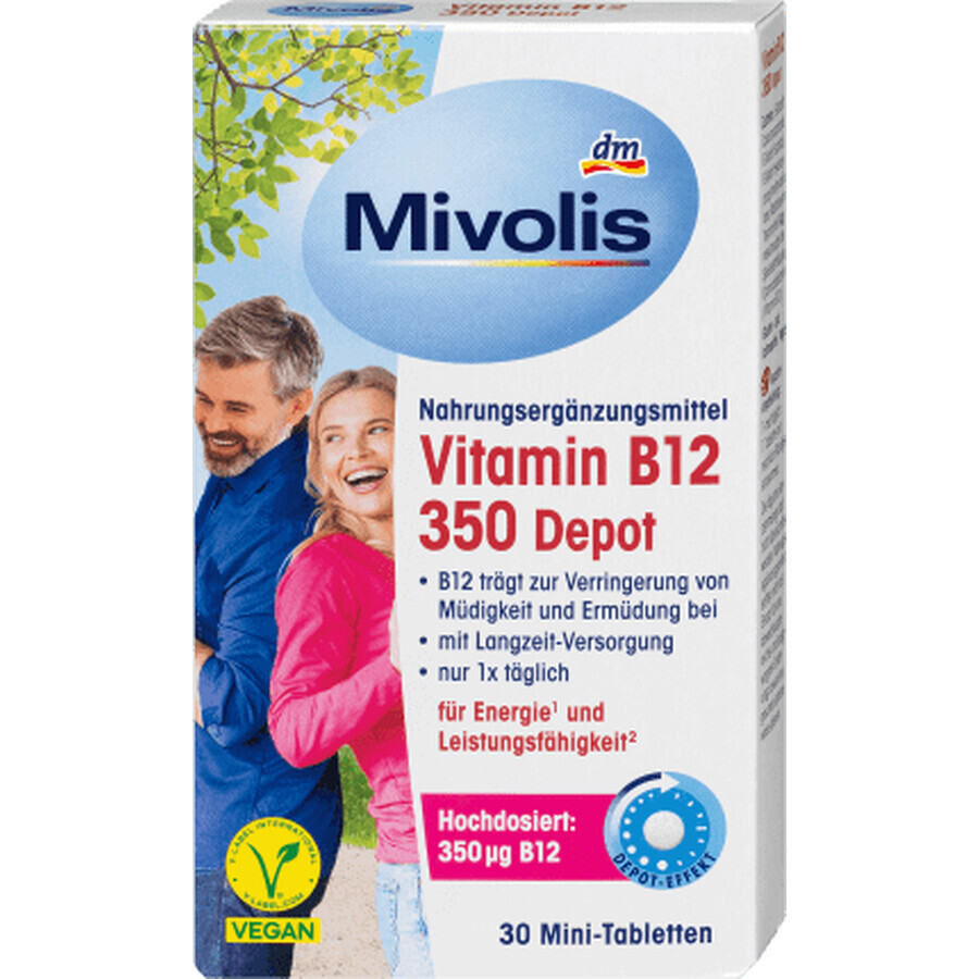 Mivolis Vitamina B12 350 Depot, 30 mini comprimidos